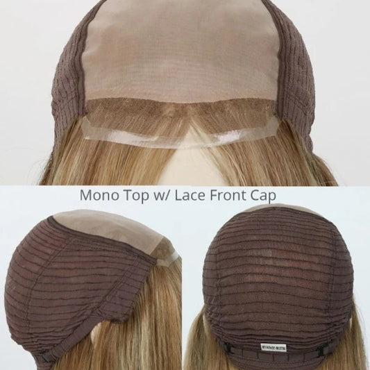 Mono top with lace front human hair wig