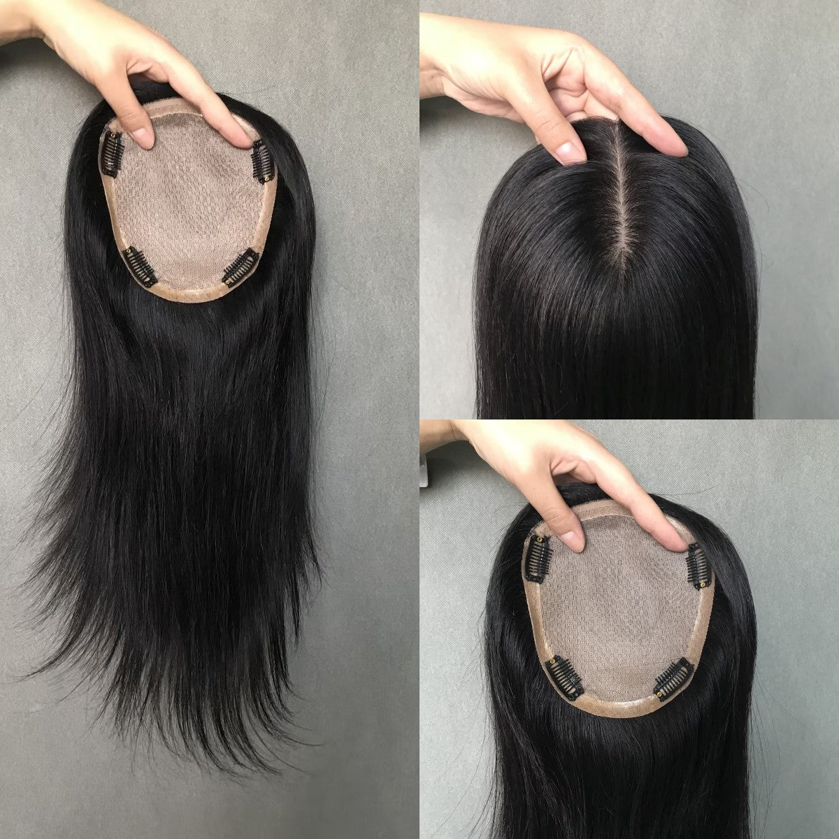 14x16cm Full Silk Remy Human Hair Topper 20"